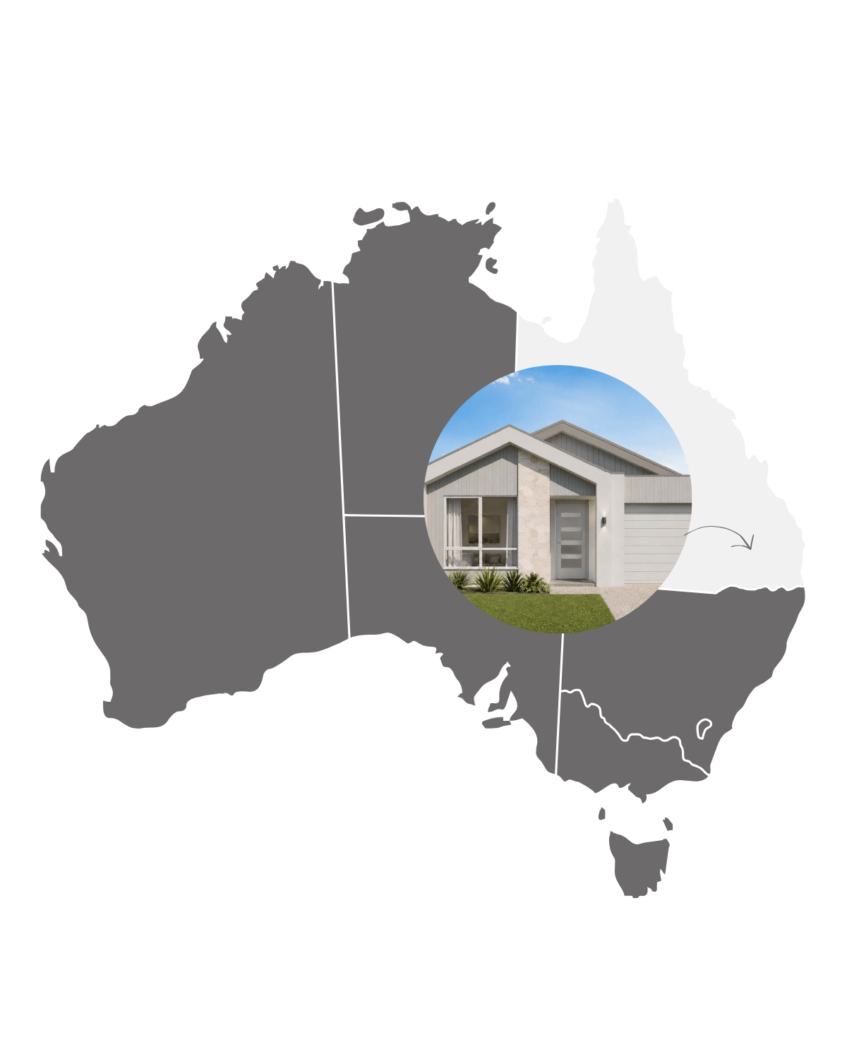 Queensland map highlighting the South East growth region