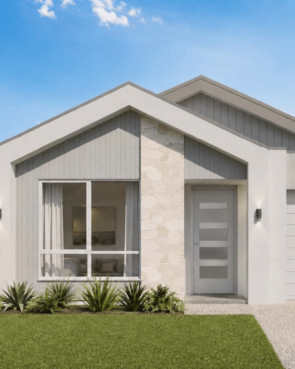 Modern new-build home exterior in South East Queensland
